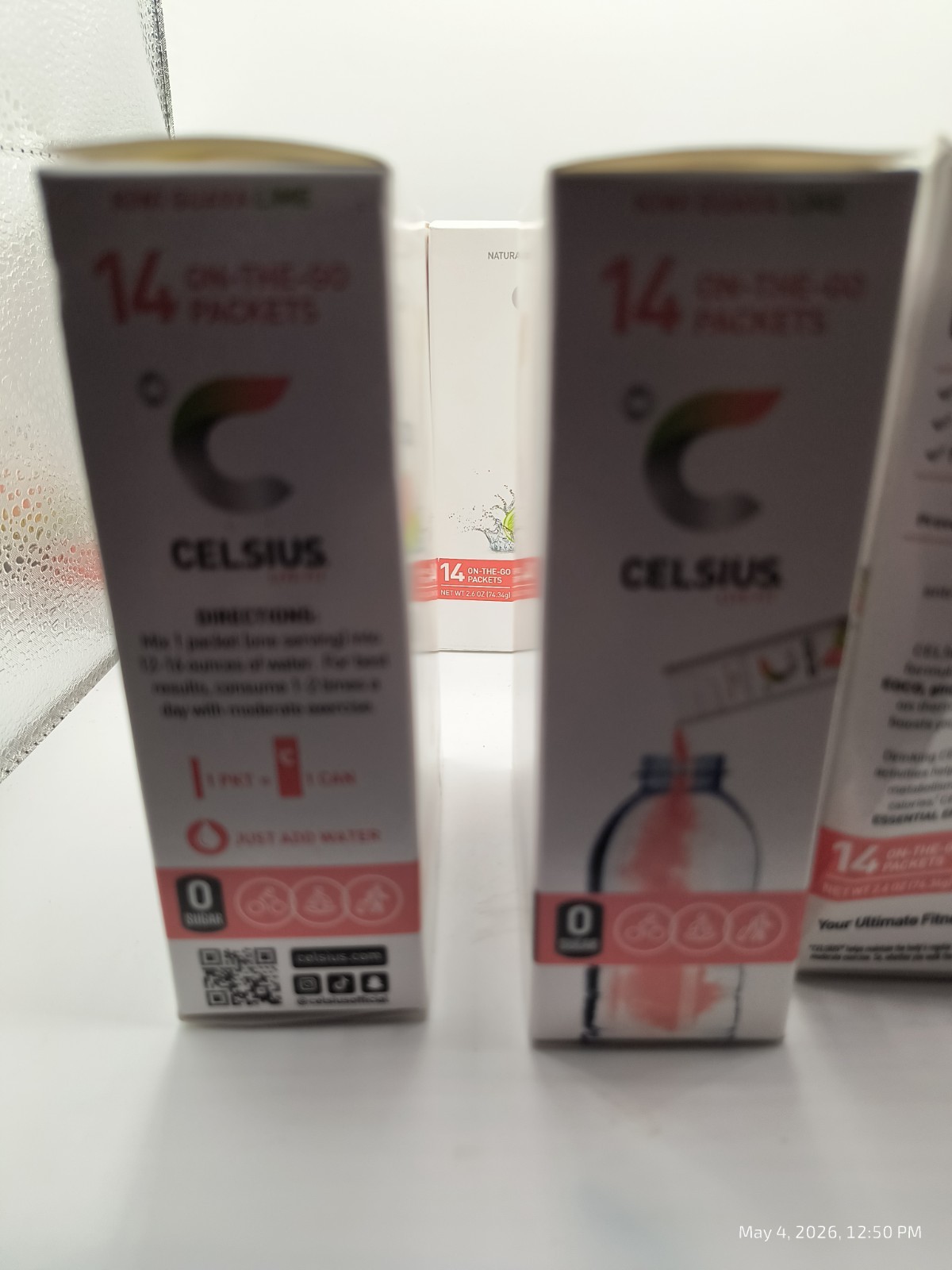 Bulk 140 Celsius Live Fit On-The-Go Powder Stick Drink Mix Packs Kiwi Guava Lime