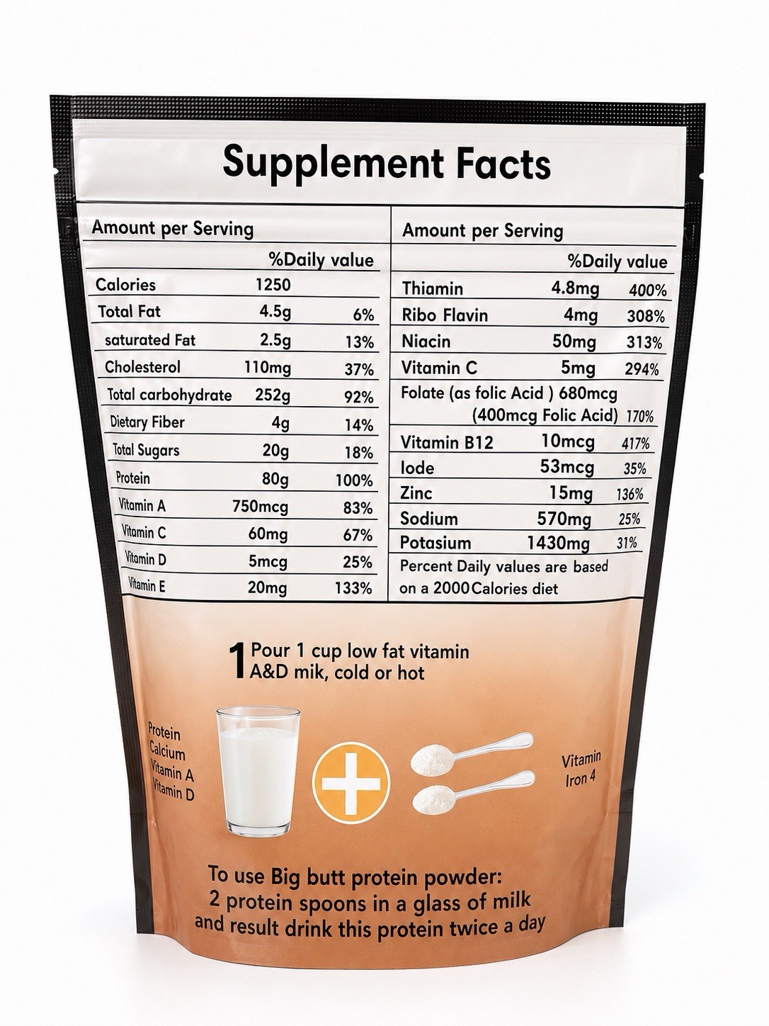 Natura Max Extreme Mass Protein Powder Muscle Gain Vanilla 500g Exp 12/2027