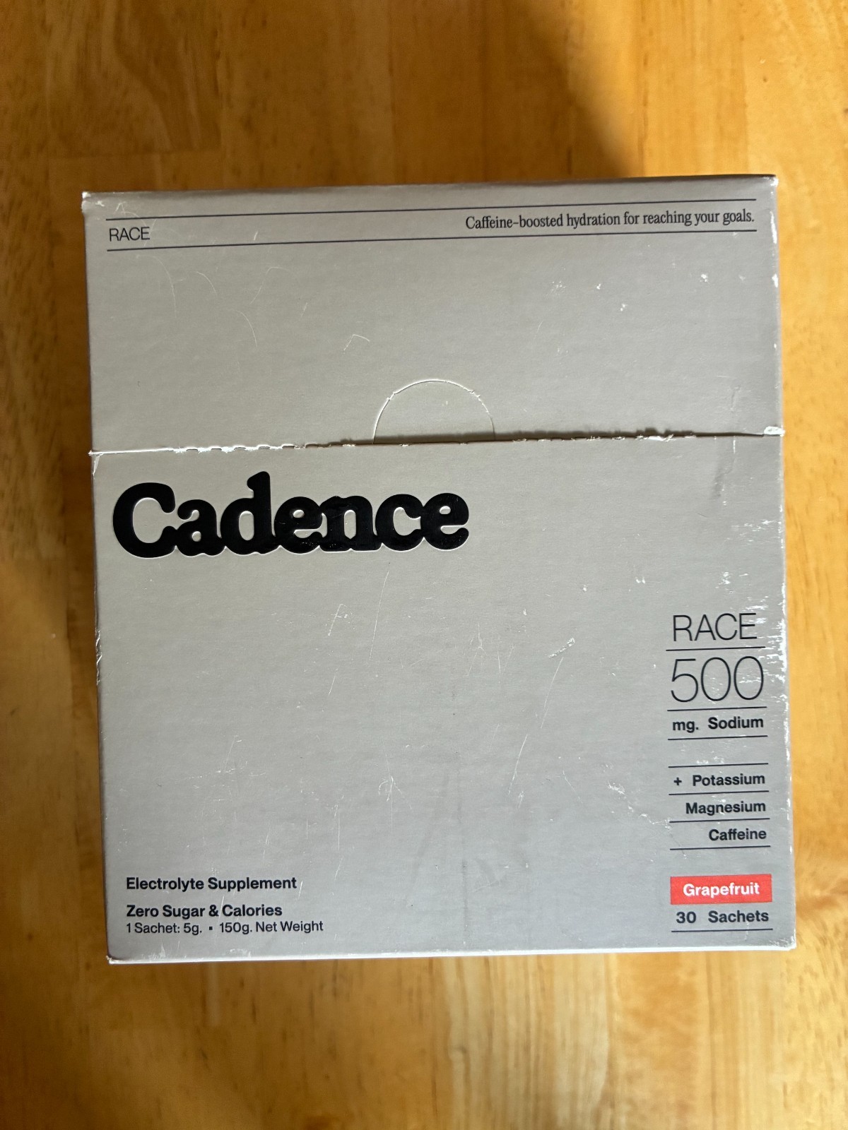 Cadence Race 500mg Electrolyte Hydration Salt Supplement Grapefruit 30 Sachets