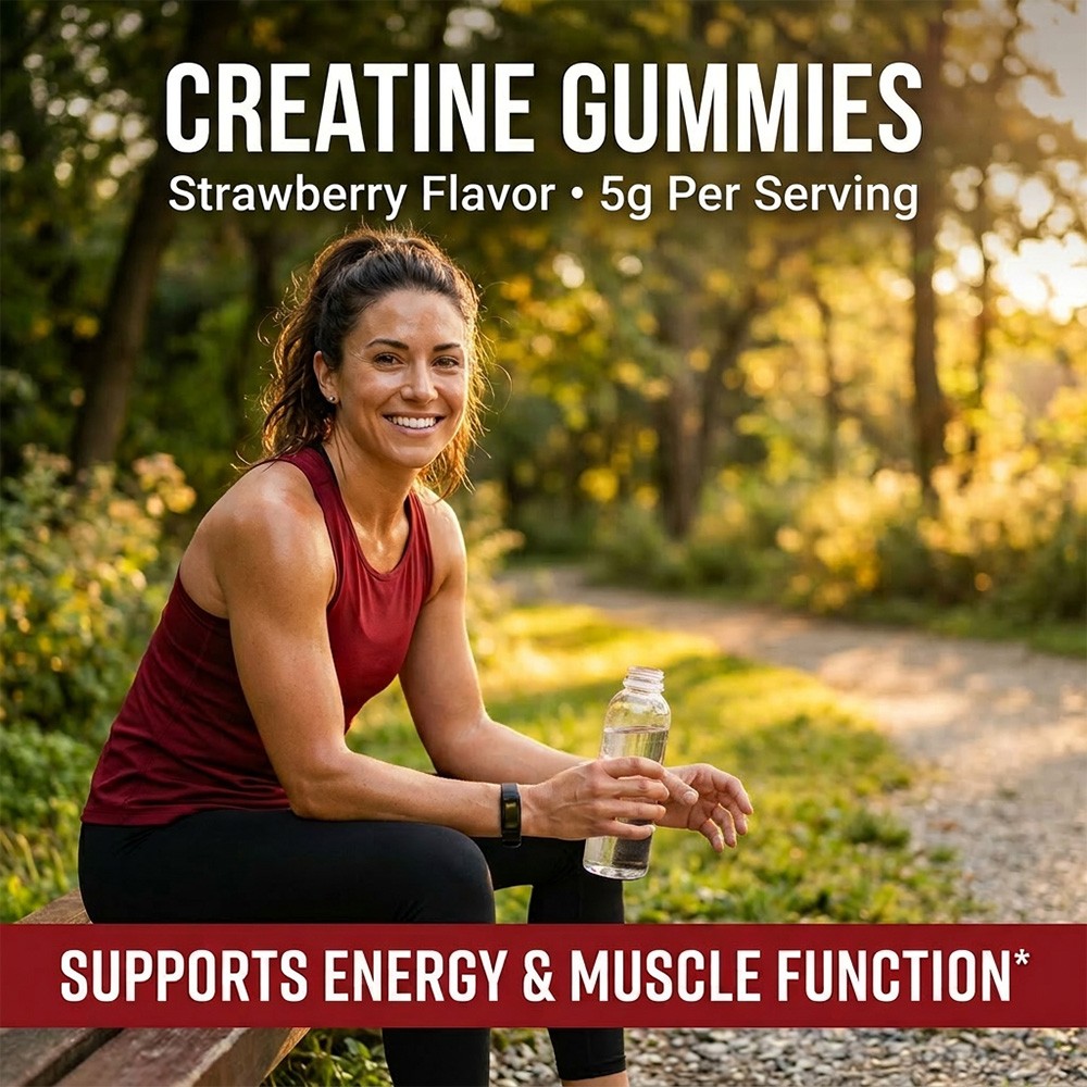 Creatine Monohydrate Gummies Muscle Gain 5000 Mg Per Serving 60 Gummies