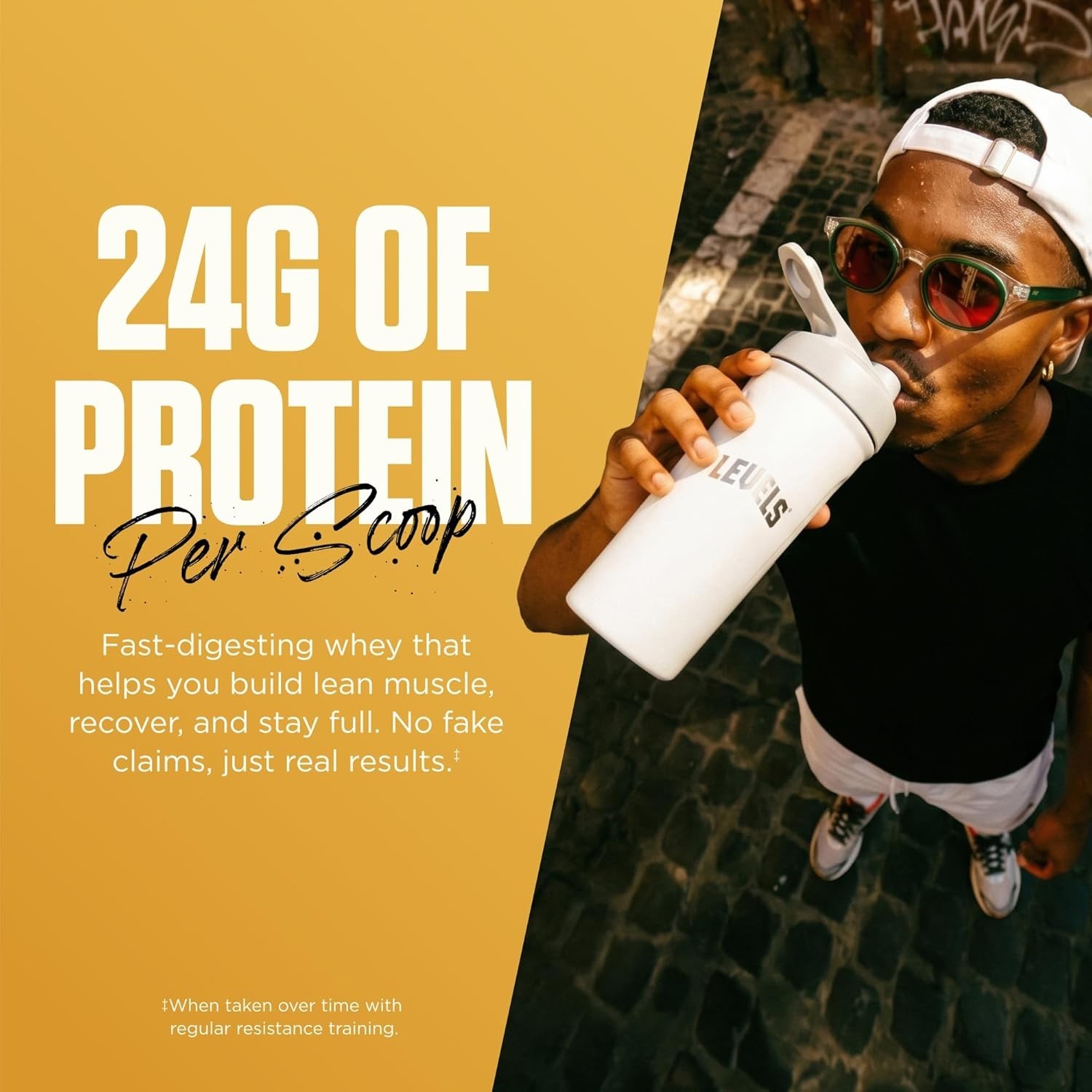 Clean & Gluten-Free Grass Fed Whey Protein, 24g Protein, Vanilla Flavor, 1LB