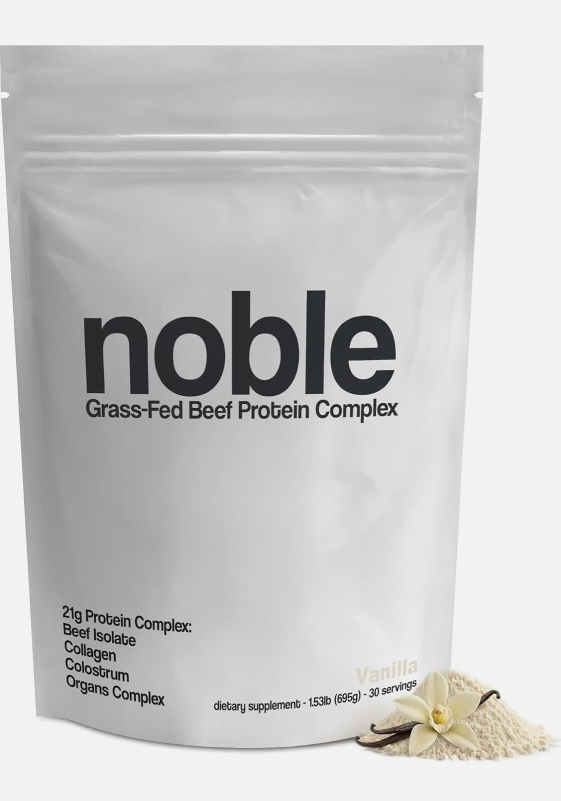 Noble Origin All-In-One Grass Fed Beef Protein Powder-Collagen-No Whey-msrp $79!