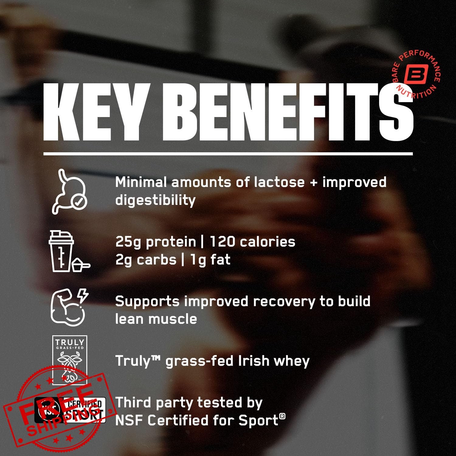 BARE PERFORMANCE NUTRITION Whey Vanilla 25 Servings
