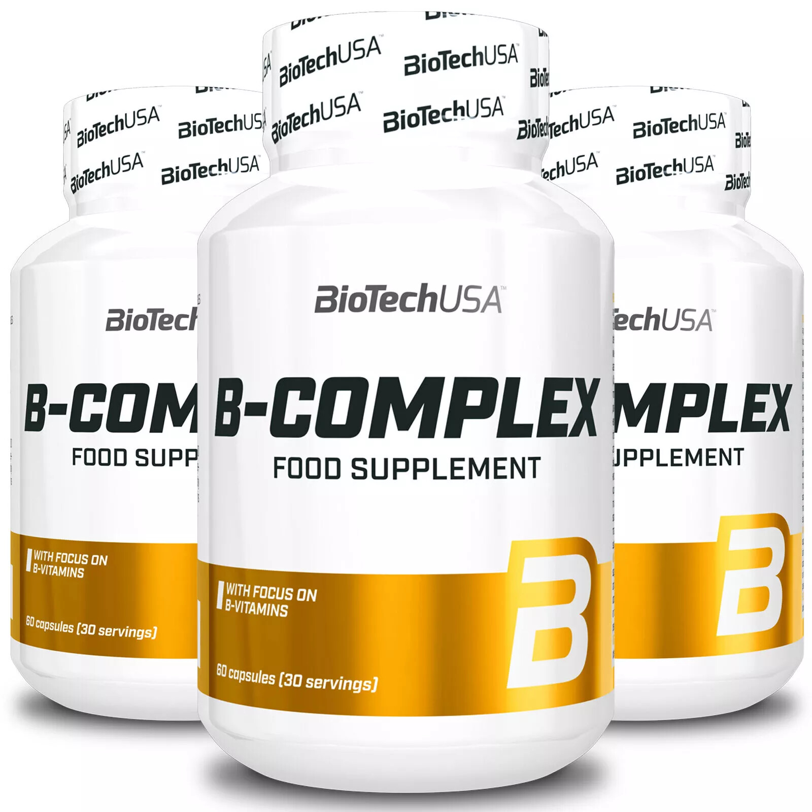 B-COMPLEX 60-240 capsules – 12 vitamins 4 minerals 3 herbs Gluten & Lactose-free