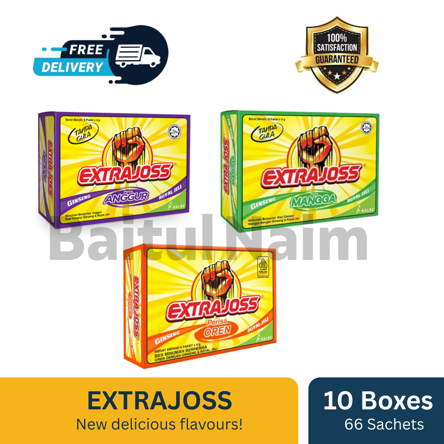 EXTRAJOSS Various Flavours- 10 Boxes (60 SACHETS) FREE SHIPPING