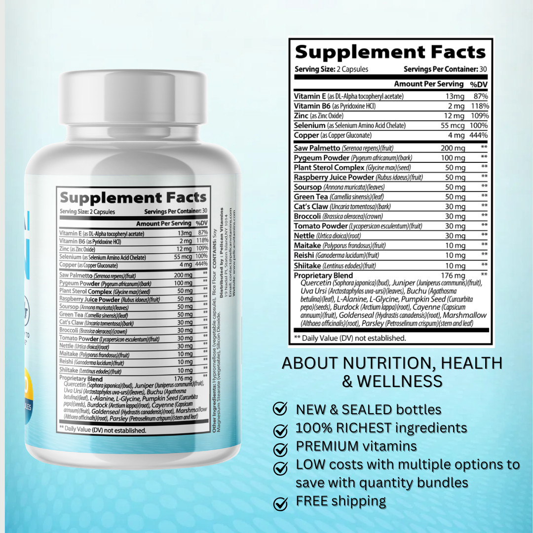 Prostaton- Prostate Support- 5 Bottles- 300 Capsules
