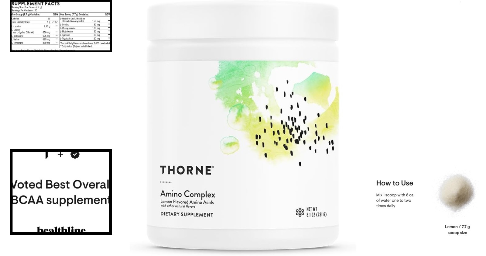 Amino Complex EAA & BCAA Powder – Lemon Flavor, 30 Servings for Peak Performance