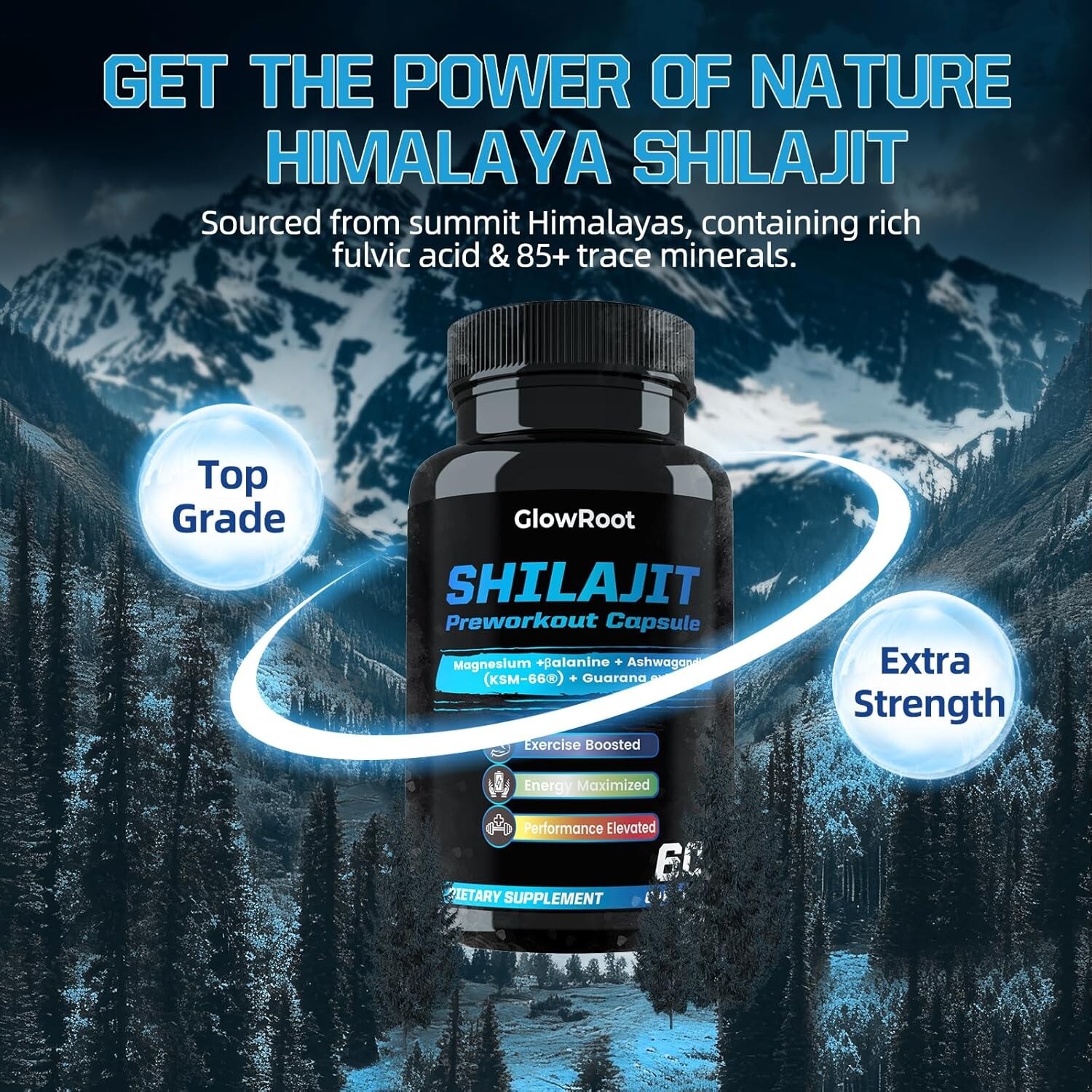 Shilajit Workout Supplement, For Energy Boost And Exercise Support, Exp: 9/2026