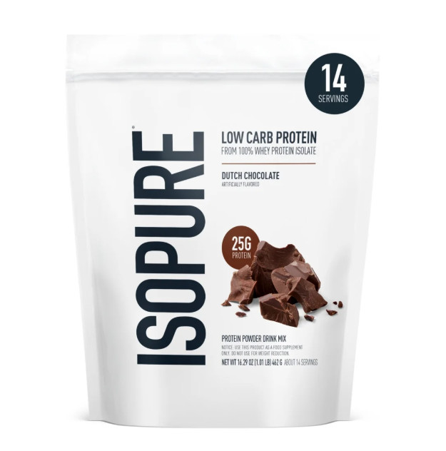 Isopure Low Carb Whey Isolate, Dutch Chocolate, 14 Servings