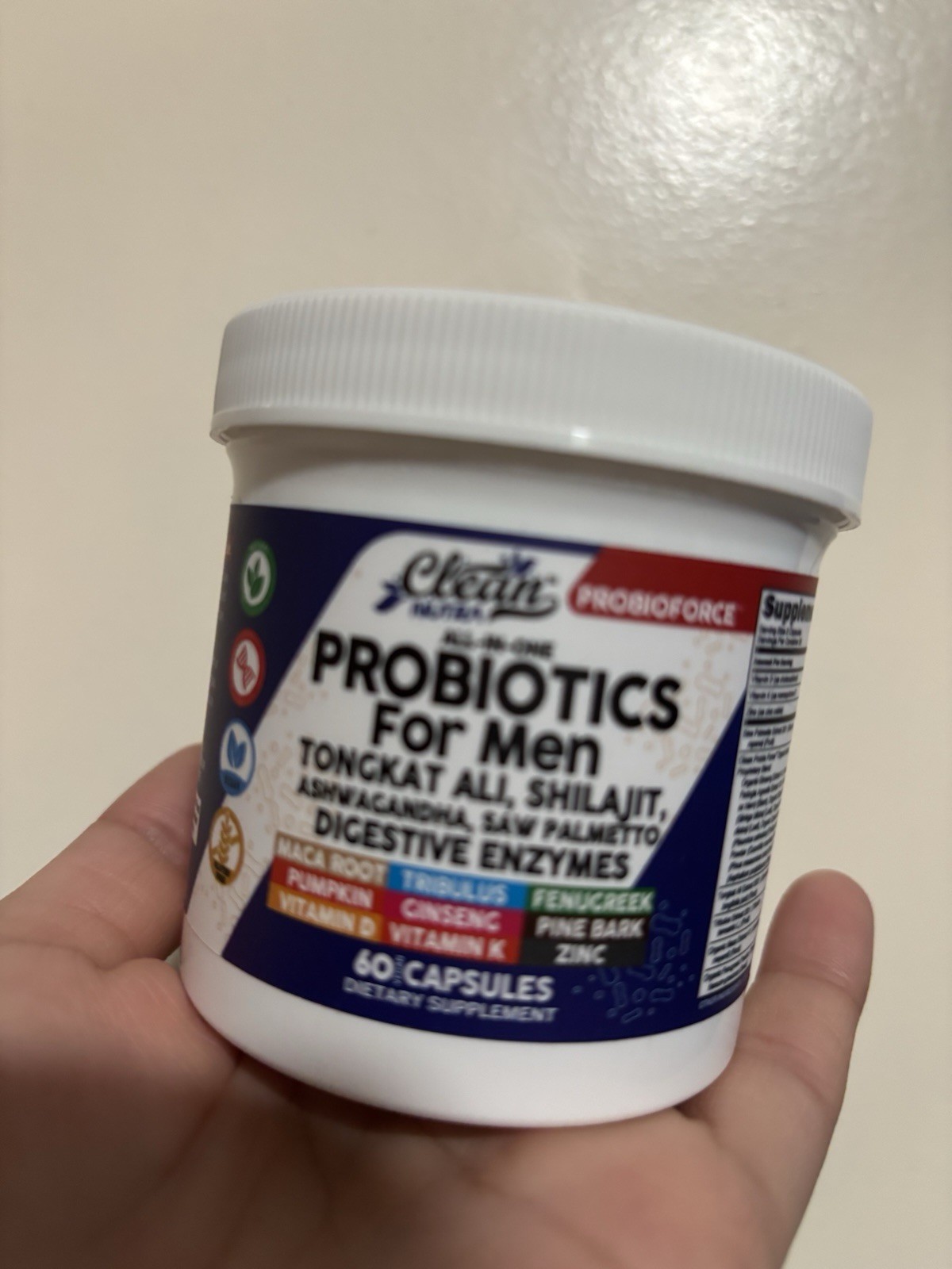 Clean Nutra Probiotics for men “All in one” designed for men.