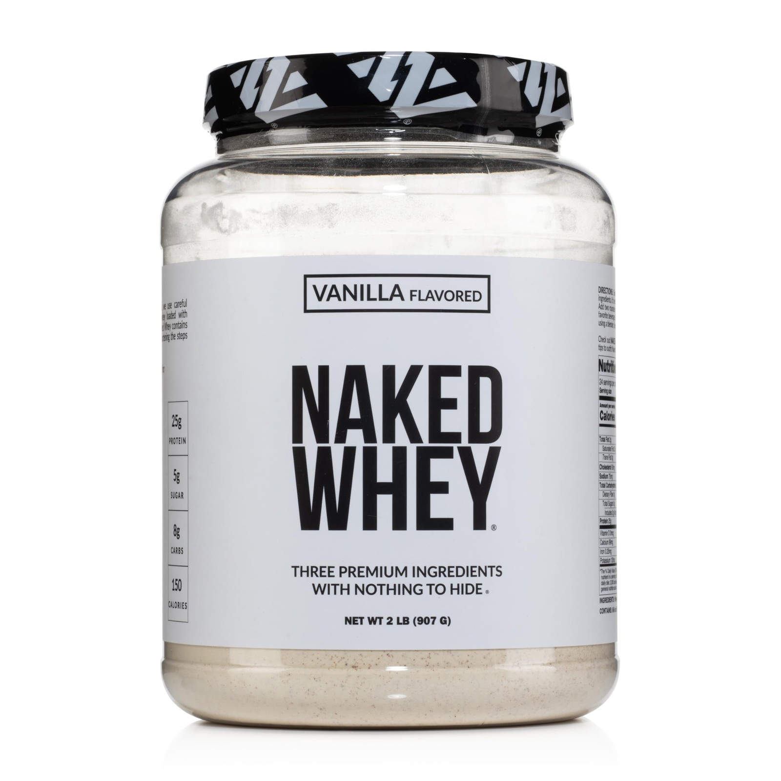 NAKED Whey Vanilla Protein Powder – Only 3 Ingredients – 2 Pound (Pack of 1)