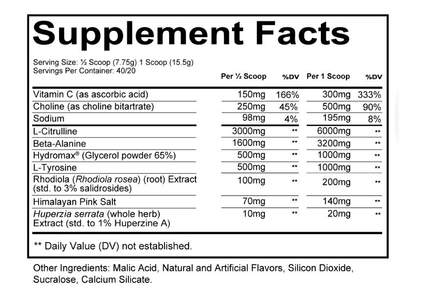Redcon1 TOTAL WAR PUMP Non-Stim Pre-Workout Sour Gummy Bear 30 Servings