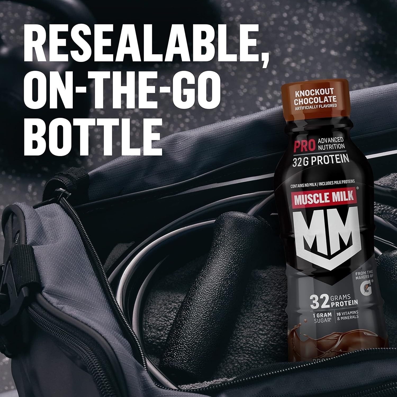 Muscle Milk Pro Advanced Protein Shake Chocolate 40g Protein 12 Pack 14oz