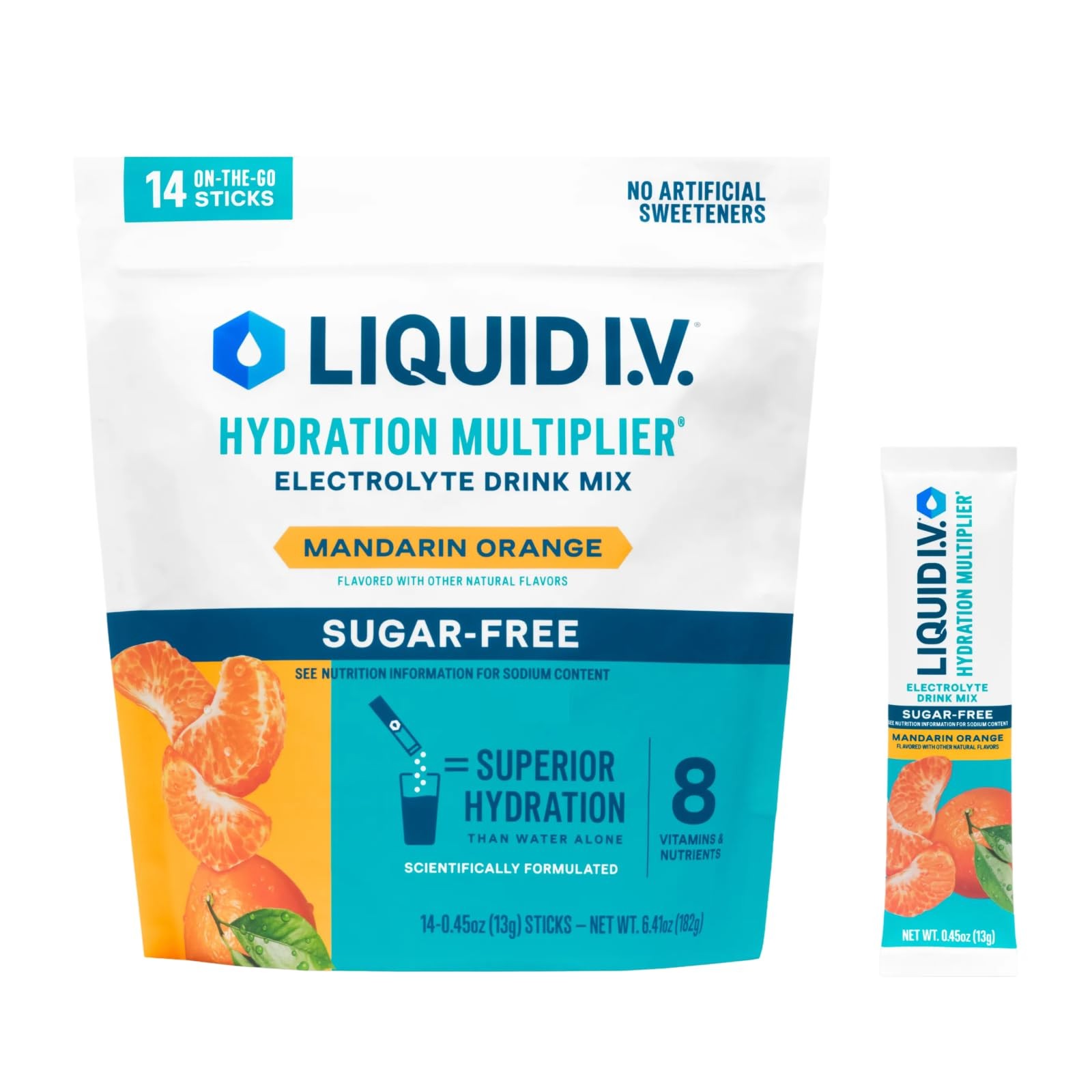 Liquid I.V.® Hydration Multiplier Sugar – Free – 0.46 Ounce (Pack of 14)