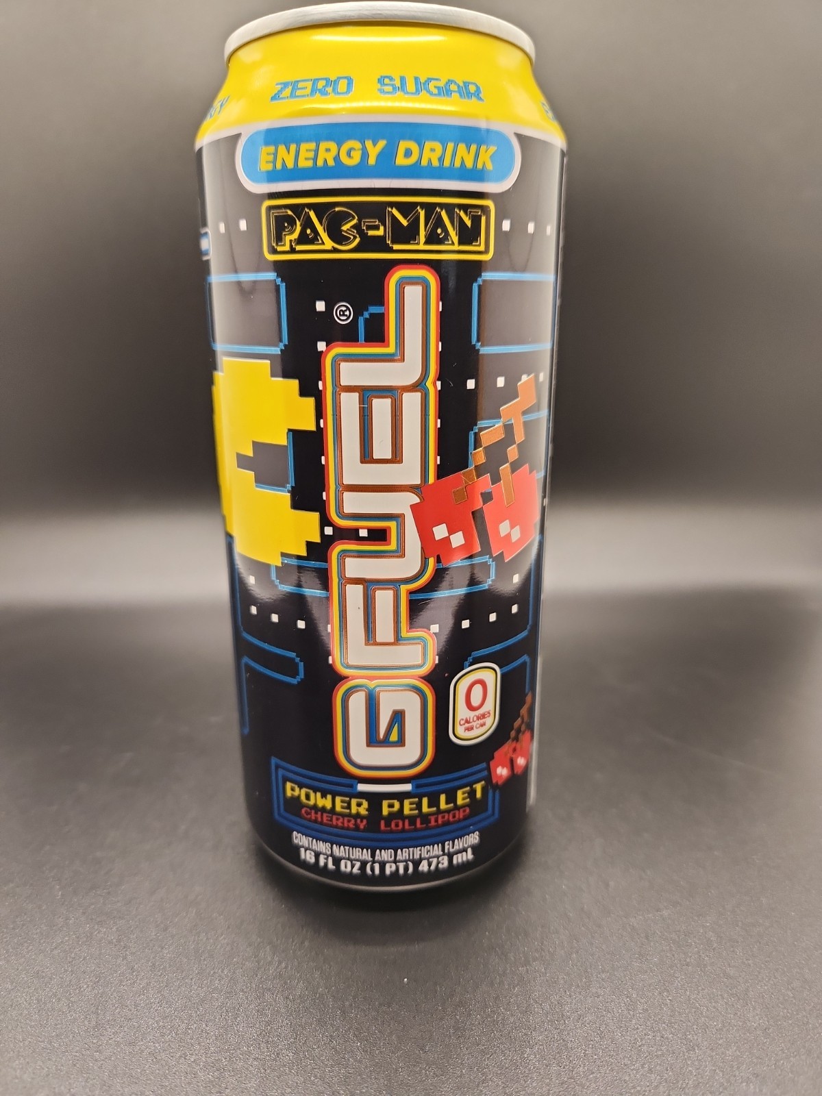 G-Fuel Pac Man Energy Drink NEW 16 Fl Oz Cherry Lollipop Video Game LMTD EDITION