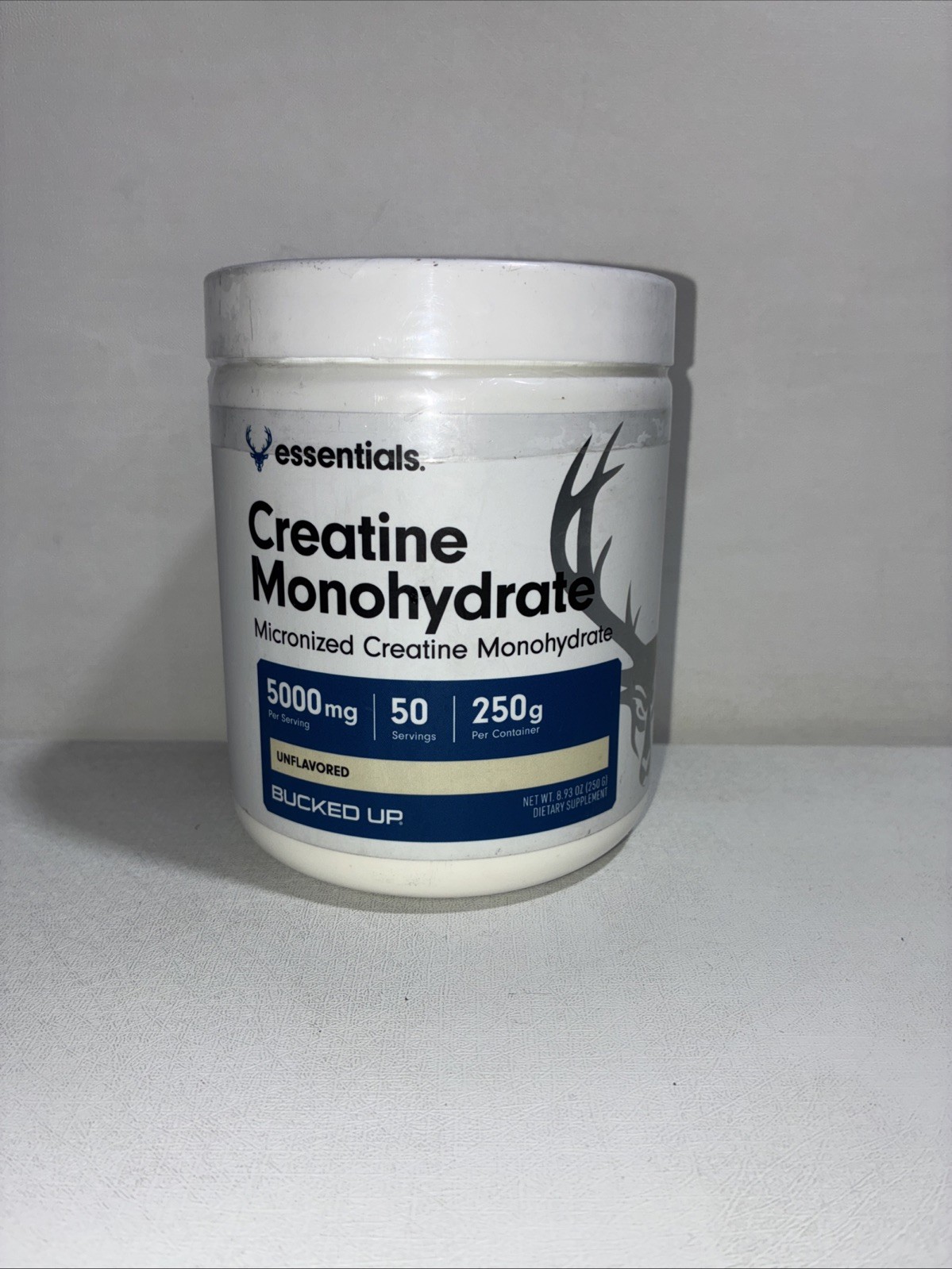Sealed Bucked Up Creatine Monihydrate / Unflavored,50 Serv. Exp 08/2026