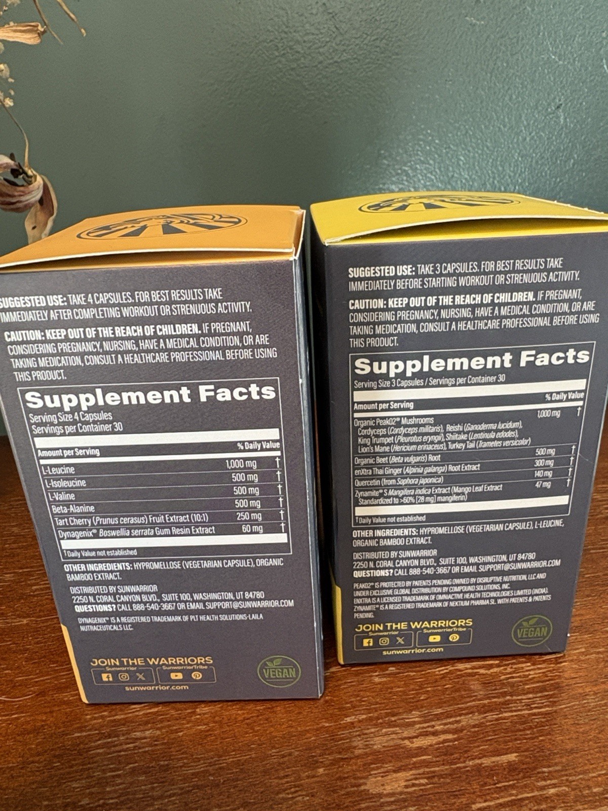 Sunwarrior Pre and Post Workout Capsules For Man