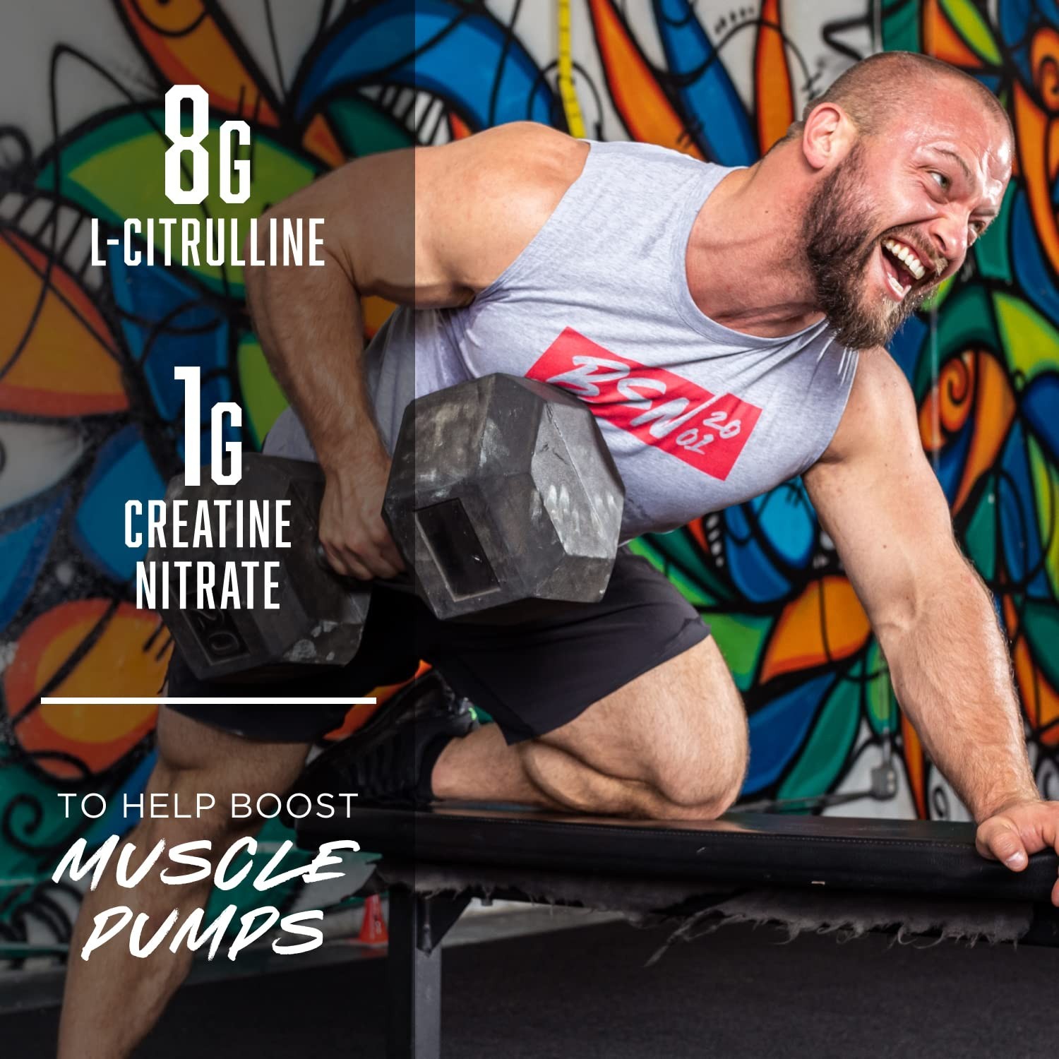 Pre Workout Powder – 8g L-Citrulline, 3.2g Beta-Alanine, Energy Boost, Grape Fur