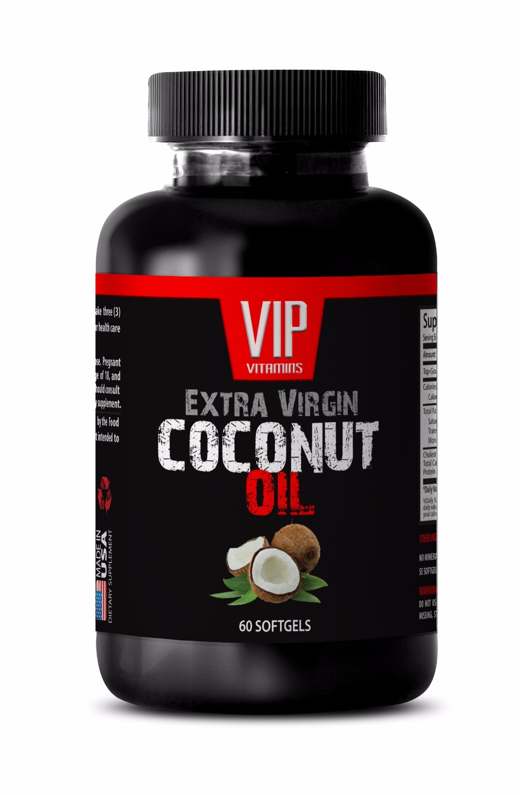 lauric fatty acid – COCONUT OIL 3000 Mg – Strengthen the Entire Immune System -1