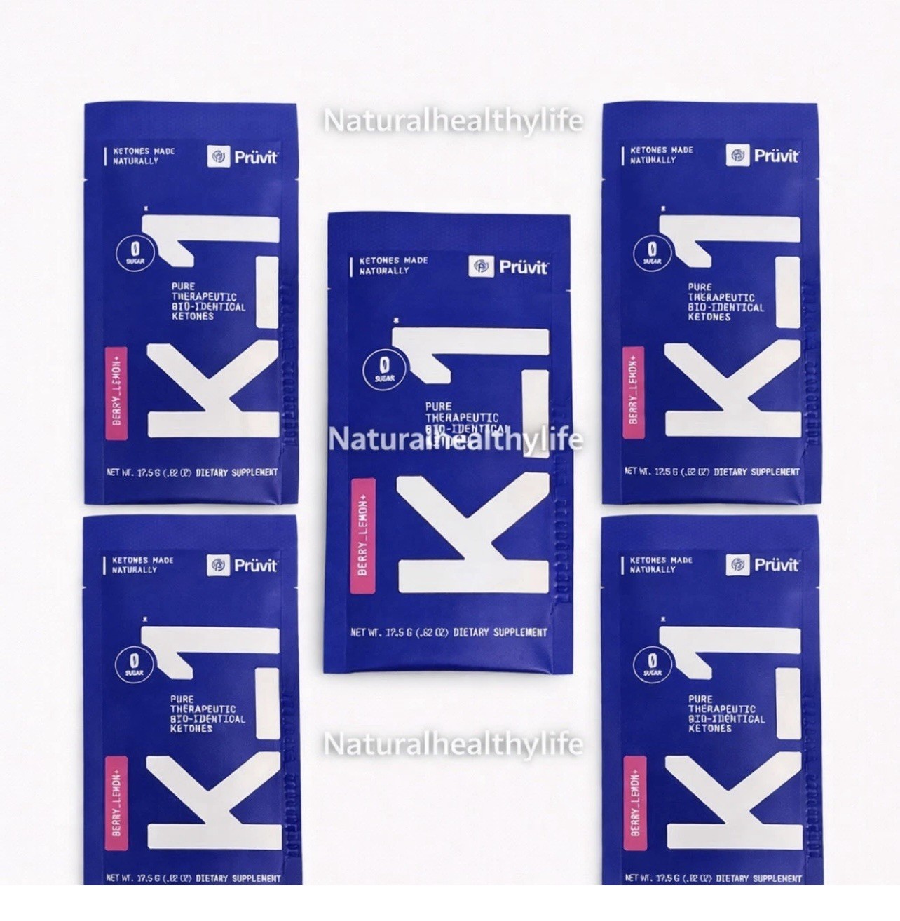 NEW K-1 Prüvit Ketones 5 Packets Charged BERRY LEMON / FREE SHIPP Exp 2027