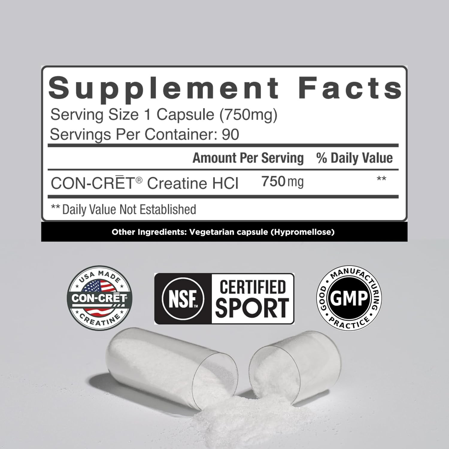 Creatine Hcl Capsules | Muscle, Cognitive, Cellular Energy Support | No Bloating