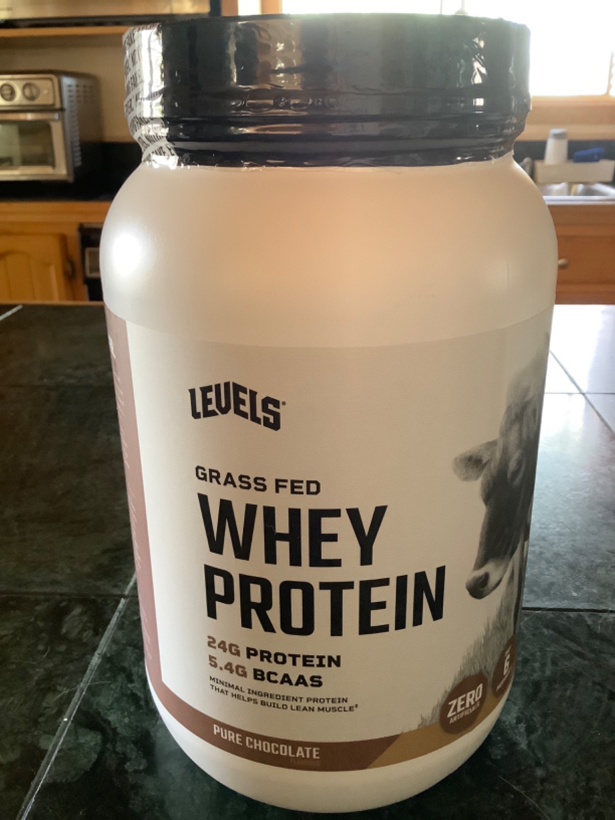 Levels Grass Fed Whey 24g Protein Powder Double Chocolate 1.48 LB 12/2027