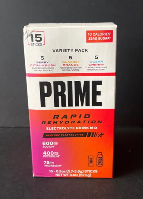 PRIME *07/2027* Rapid Rehydration Variety Pack, 15 – 0.2oz Packets