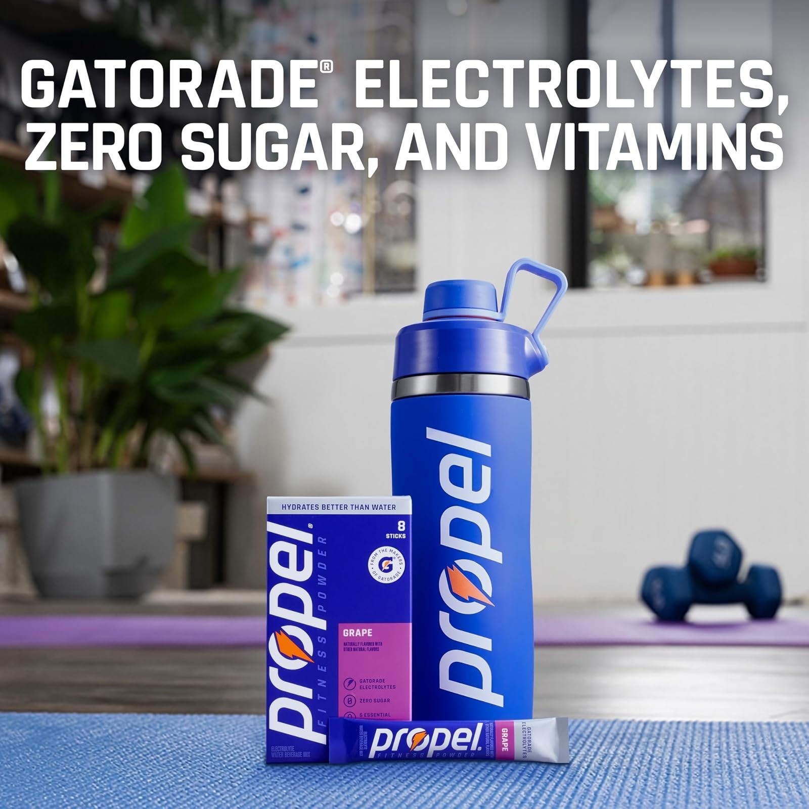 Propel Electrolyte Powder Drink Mix, Grape, 32 Servings, Sugar Free