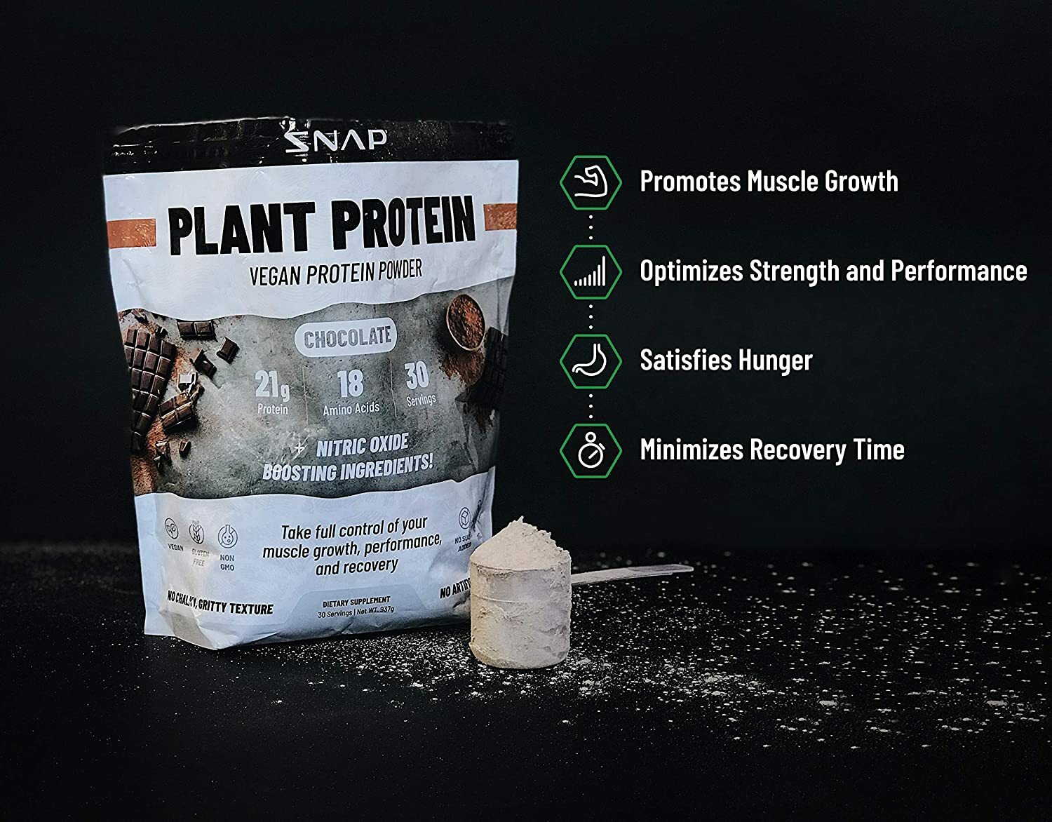 Vegan Organic Plant Protein Powder – SNAP Muscle Growth, Performance, & Recovery