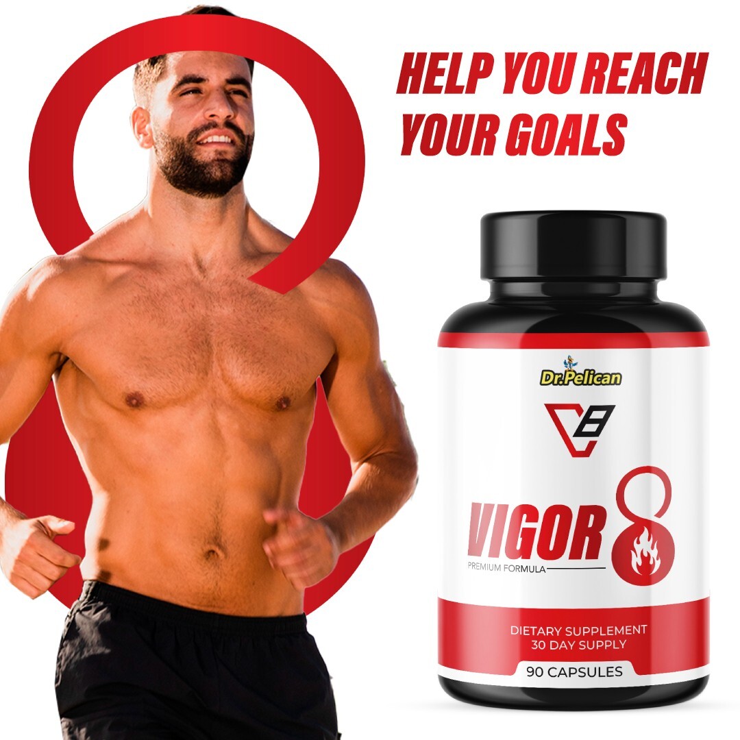 Vigor8- Bodybuilding & Men’s Health Support- 4 Bottles- 360 Capsules