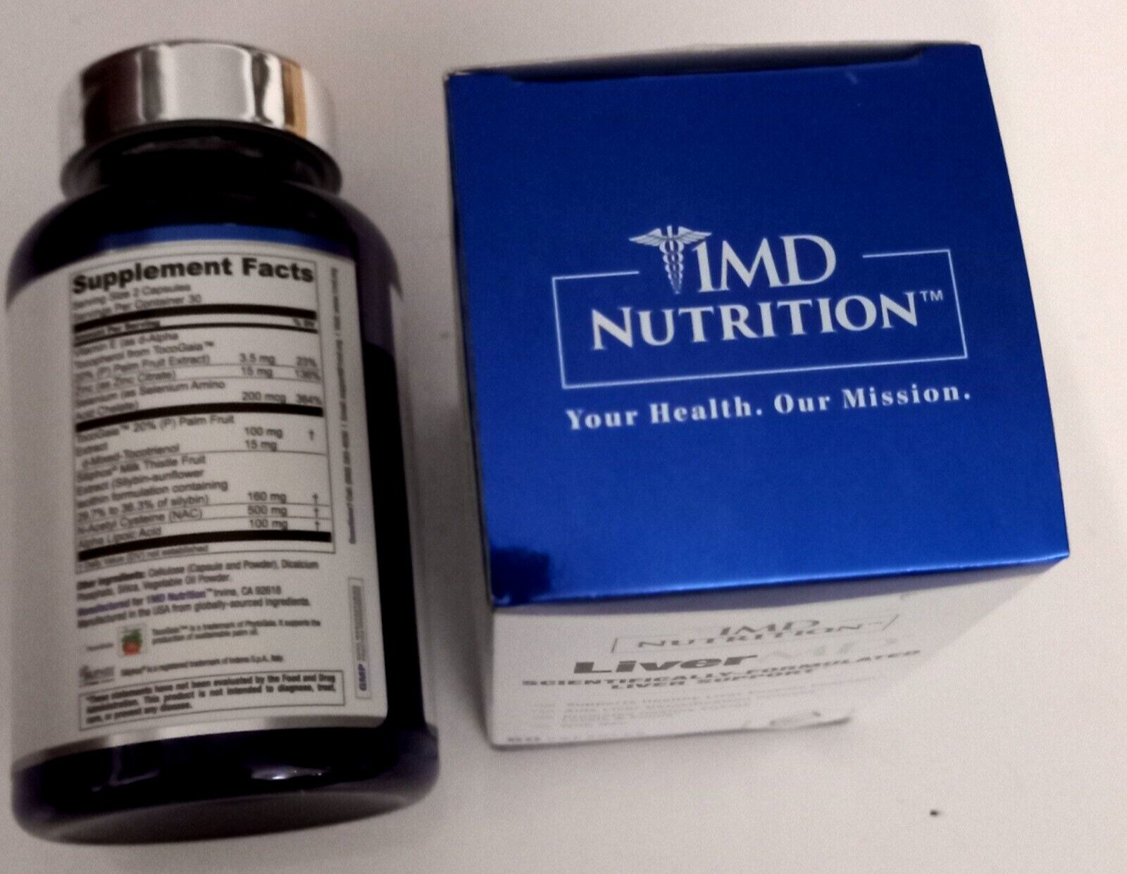 1MD LiverMD Liver Support Supplement Siliphos Milk Thistle Extract EXP 07/2026