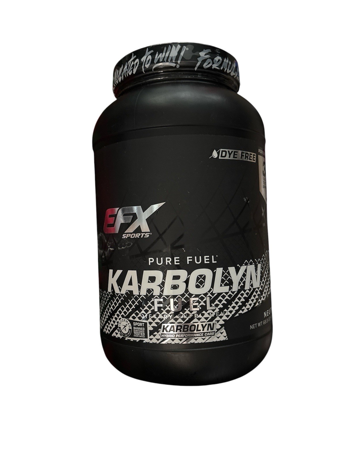 EFX Sports Karbolyn Fuel Neutral 68 8 oz 1950 g Gluten-Free, Informed Sport,