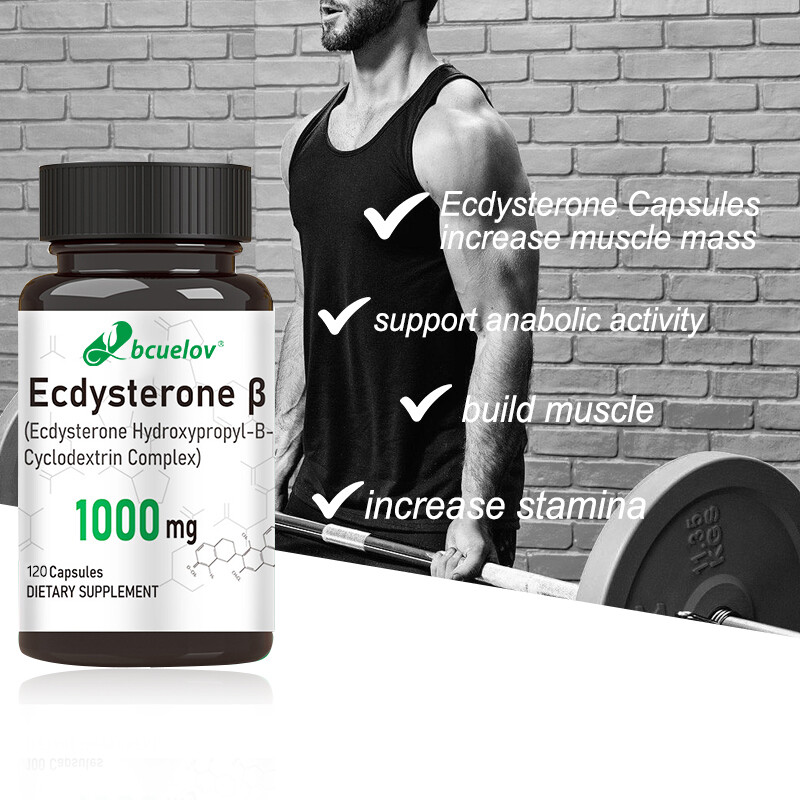 Ecdysterone 1000mg Supplement for Maximum Muscle Growth and Recovery 30/60/120pc