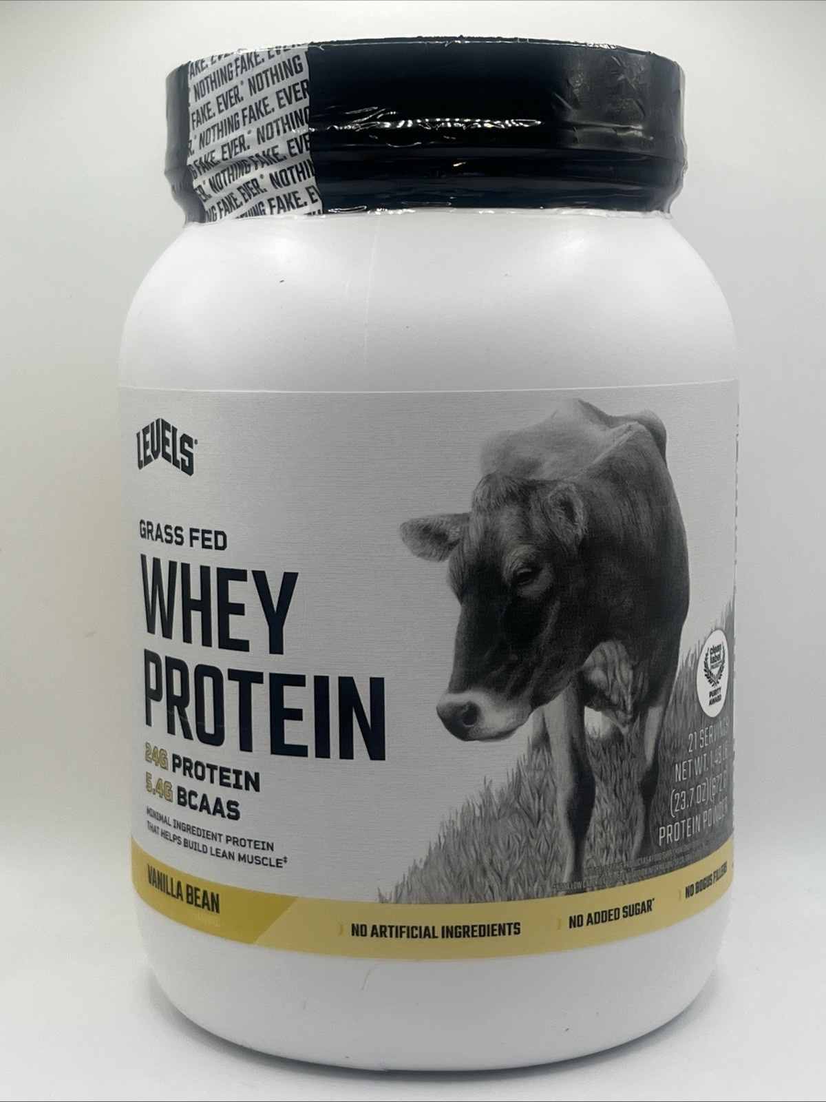 Levels Grass Fed Whey Protein Powder, No Artificials, 24G of Protein, 1.48LB