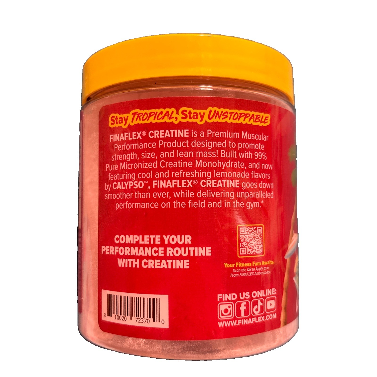 FINAFLEX Micronized Creatine Monohydrate CALYPSO COLLAB, Choose Flavor 5 Serving