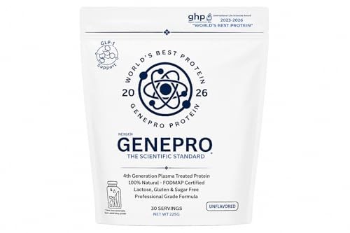 GENEPRO 3rd Gen Unflavored Protein Powder Gluten Free 30 Serv