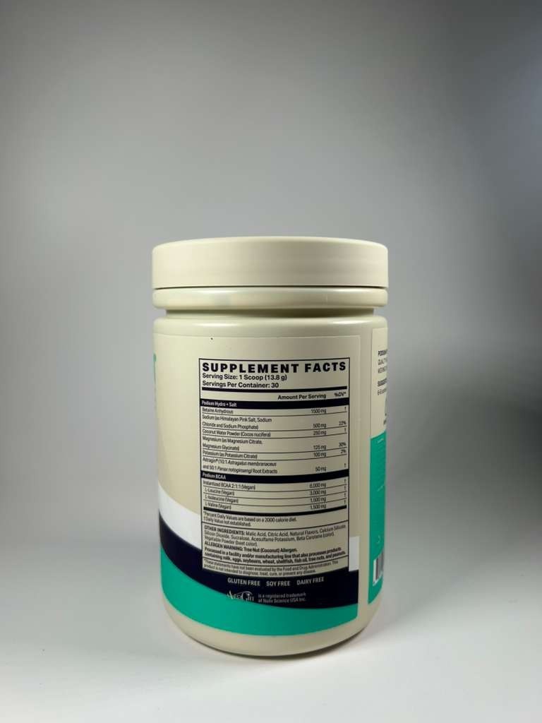 Podium Hydro Salt BCAA Hydration Recovery Powder Unflavored 30 Servings