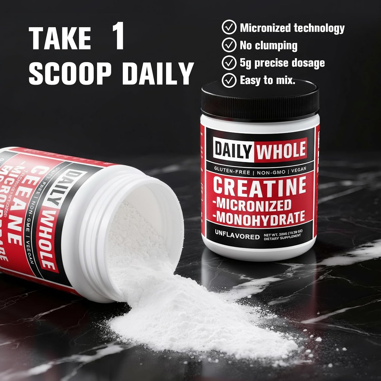Unflavored Micronized Creatine 300g – 60 Servings for Optimal Energy Management