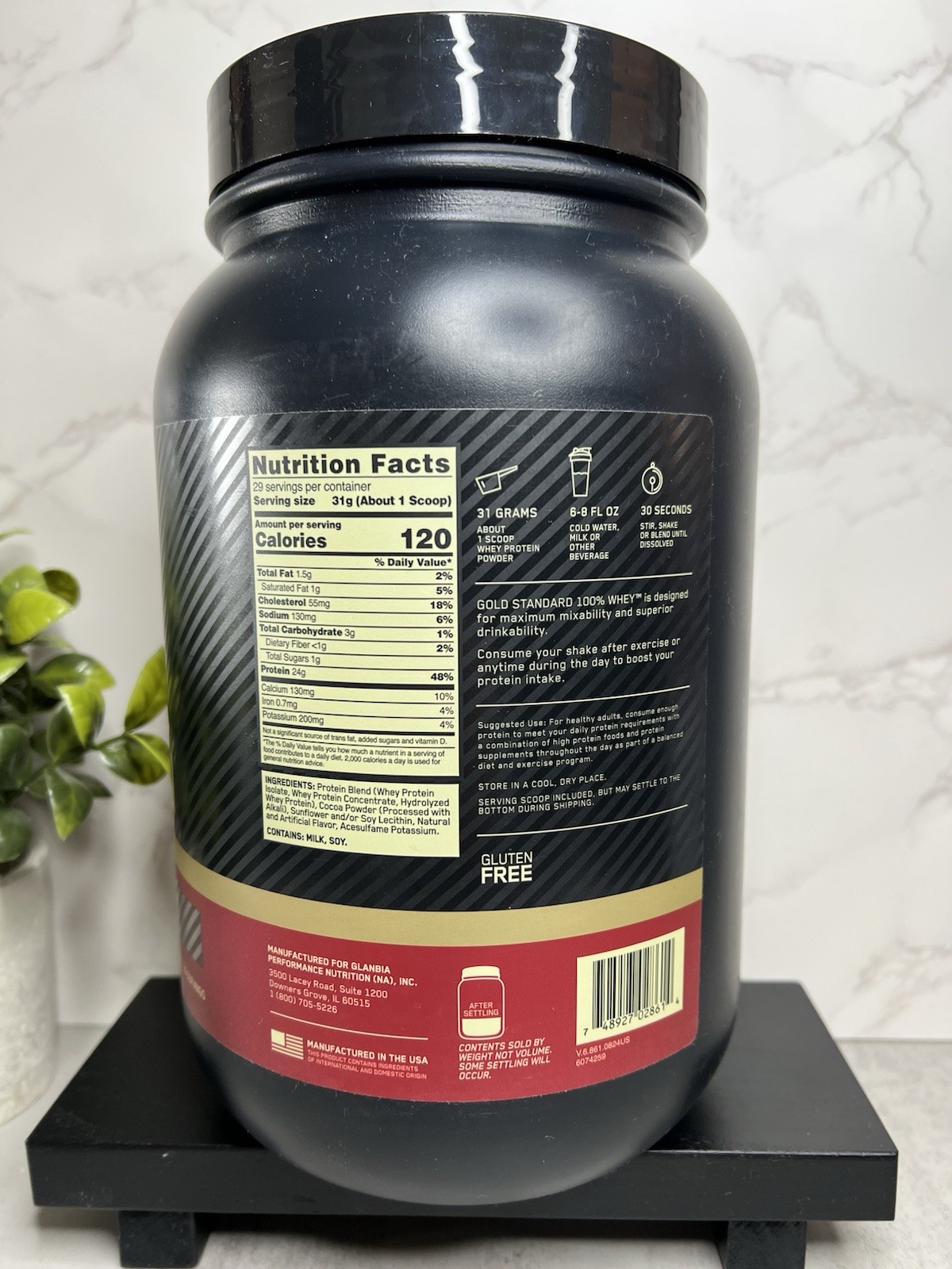 Optimum Nutrition Gold Standard 100% Whey Double Rich Chocolate 31.7oz Exp 09/27