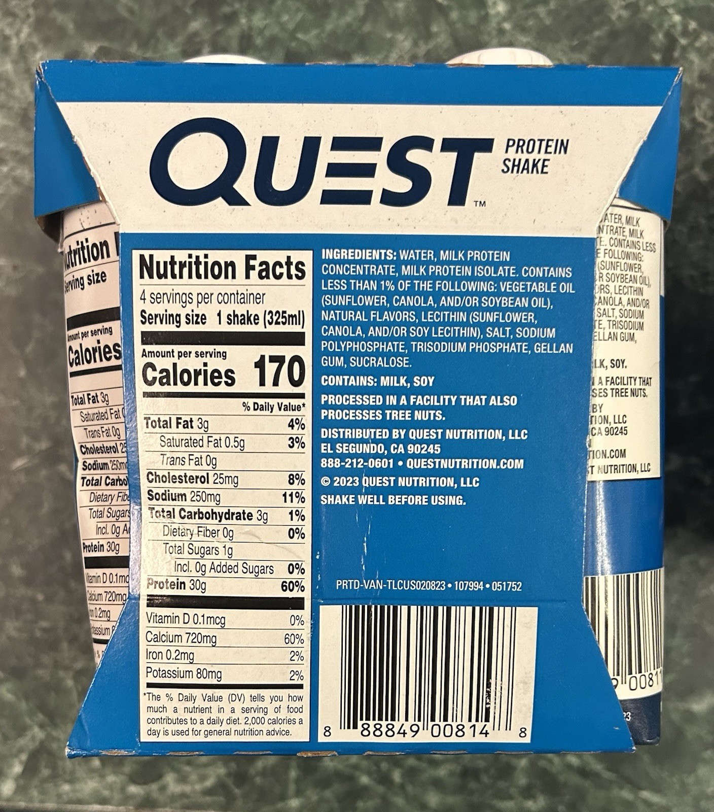 8-Quest Protein Shake Ready-to-Drink Gluten-Free Vanilla 11 fl oz