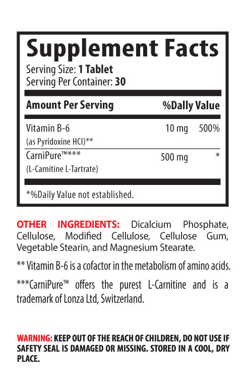 Acetyl L-Carnitine Power – Acetyl L-Carnitine 500mg – Waist Trimmer Pills 1B