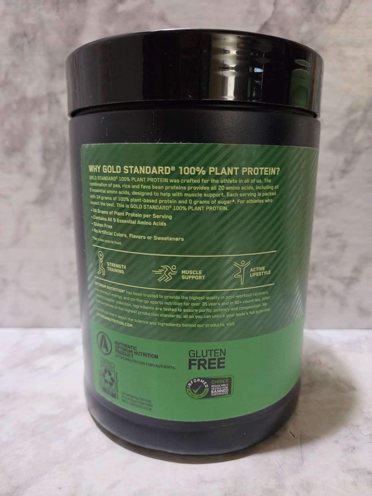 Optimum Nutrition Gold Standard 100% Plant Protein Chocolate Fudge 16 OZ 7/2026