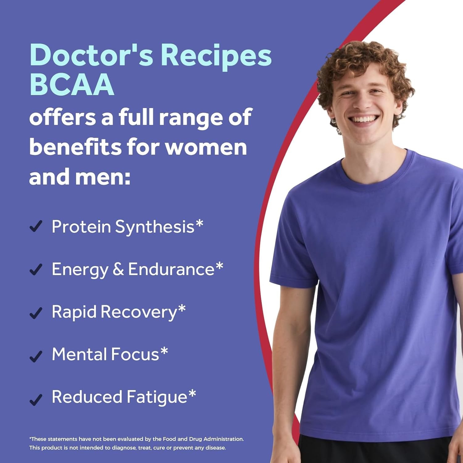 Doctors Recipes BCAA 1000 mg, 211 Ratio, L-Leucine, L-Isoleucine, L-Valine, B…