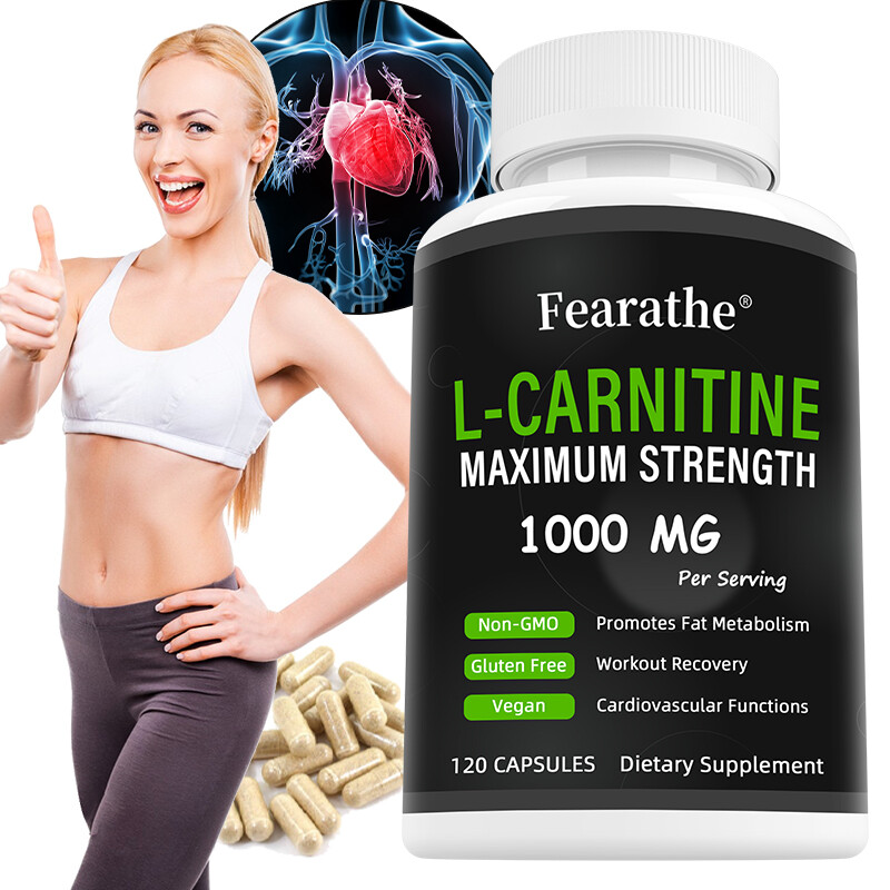 L-Carnitine 1000 mg Capsules Powerful Fat Burner Weight Loss Antioxidant