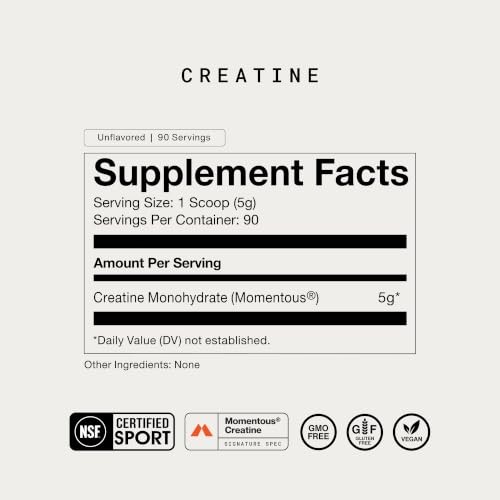 Creatine Monohydrate Powder 5g 90 Servings Strength Muscle