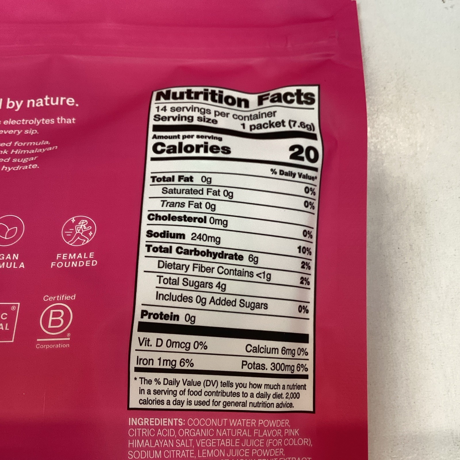 2x Cure Hydration Electrolyte Drink Mix Tropical Punch 0.27 Ounce 14/Pack