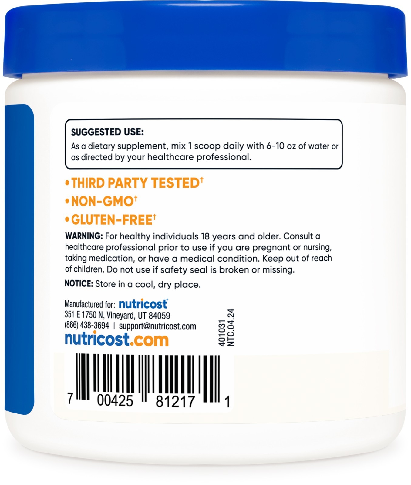 Nutricost Agmatine 100 Grams – 100 Servings of 1000mg Pure Agmatine Sulfate