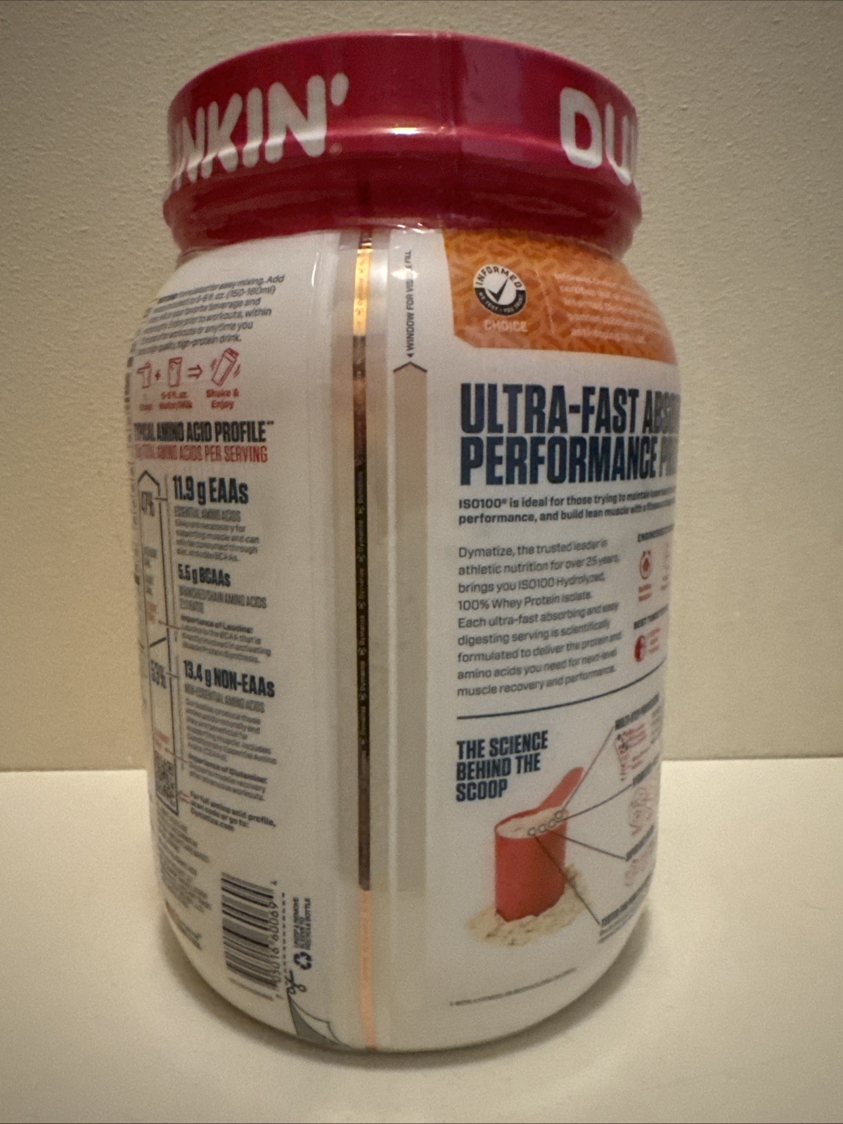 Dymatize ISO100 Hydrolyzed Dunkin Glazed Donut 1.34 Lbs 20 Servings Best Deal !!