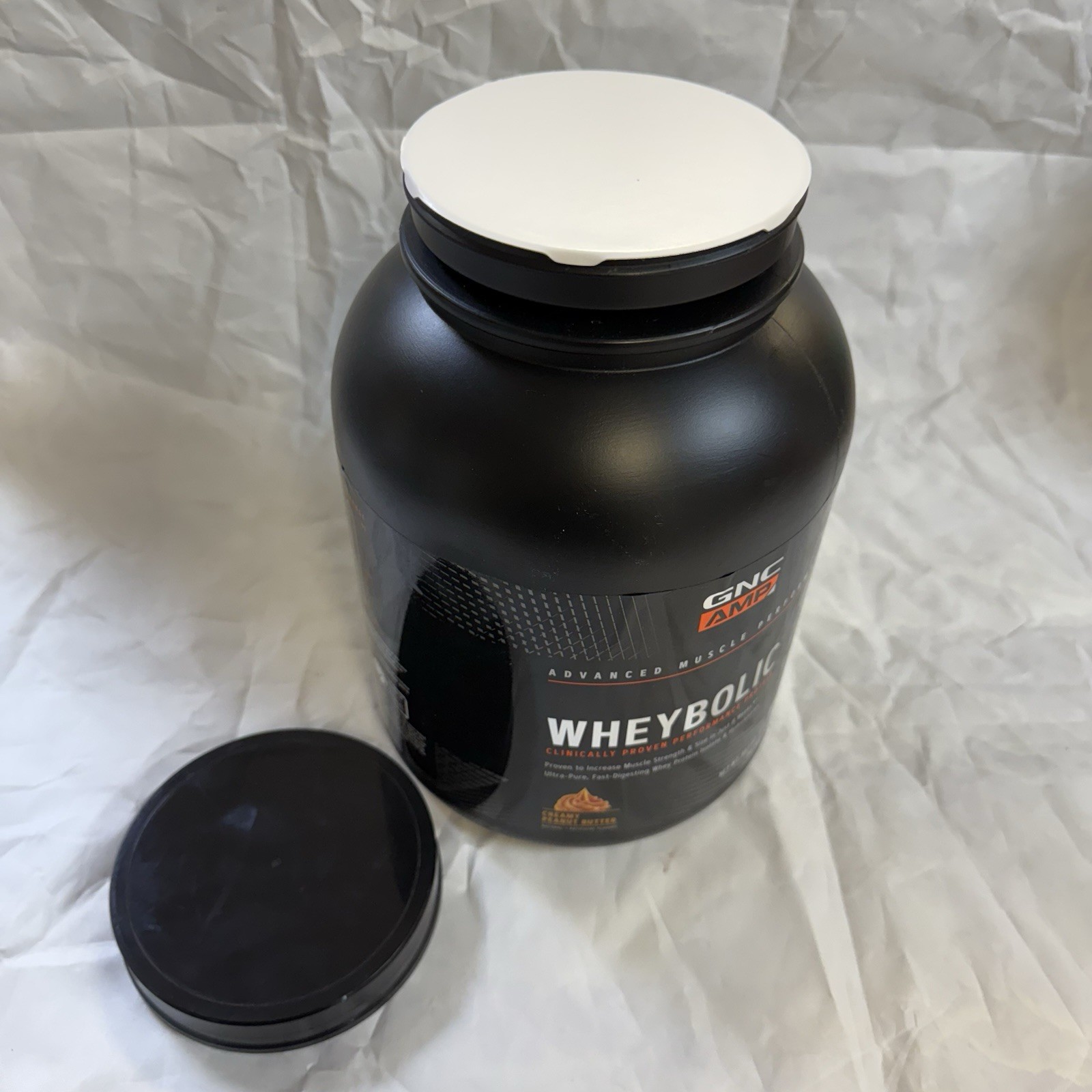GNC AMP Wheybolic Protein Powder, Creamy Peanut Butter, 2.9 Lb EXP. 08 / 2026