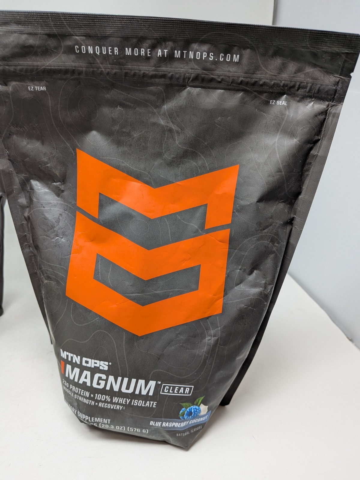 MTN OPS Magnum Clear Protein Powder Blue Raspberry Coconut 1.26 Lbs Lot Of 4